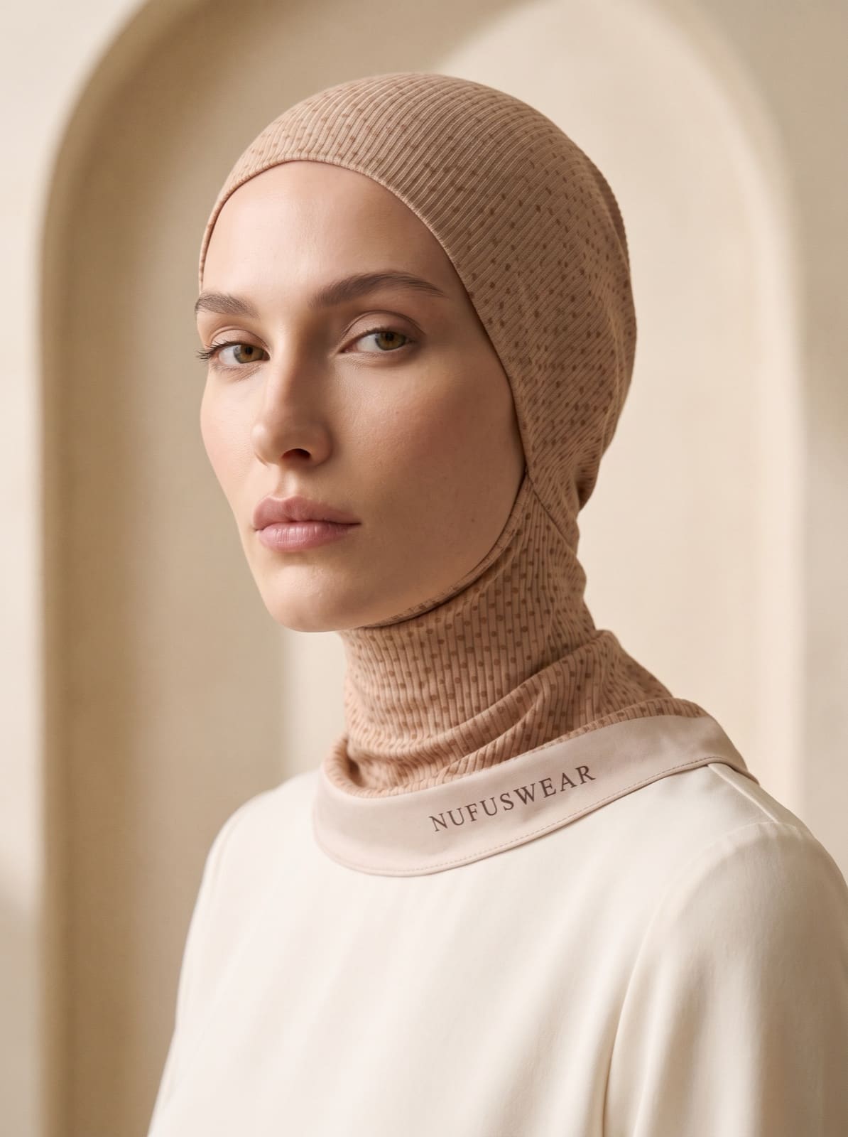 Atlas Ribbed Underscarf — Nude